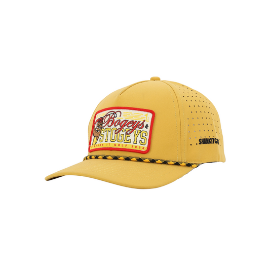 Mustard Bogeys and Stogies Rope Golf Hat