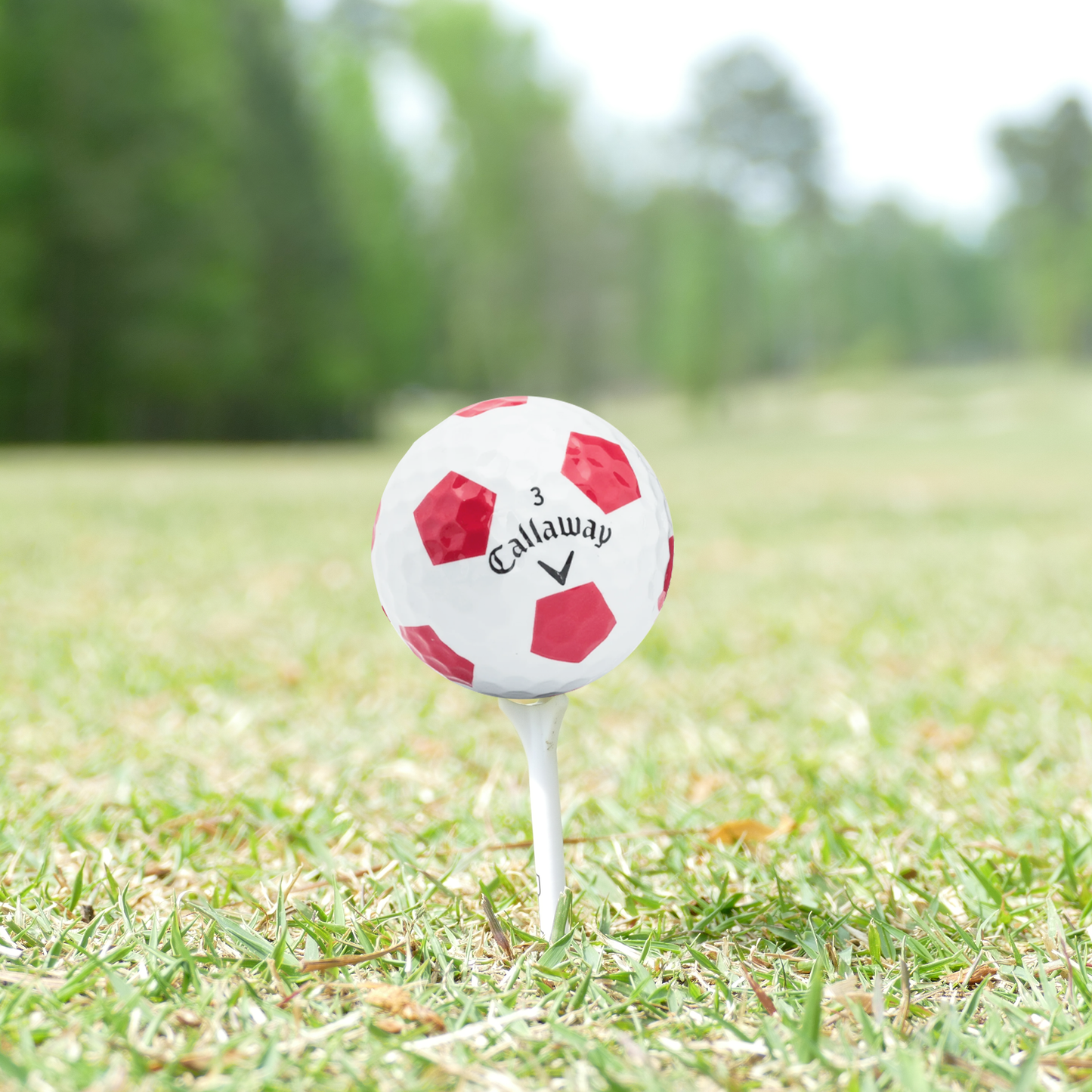 Used Callaway Chromesoft Truvis Team Red Golf Balls - 1 Dozen