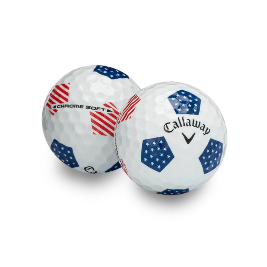 Used Callaway Chromesoft Truvis Team USA Golf Balls - 1 Dozen