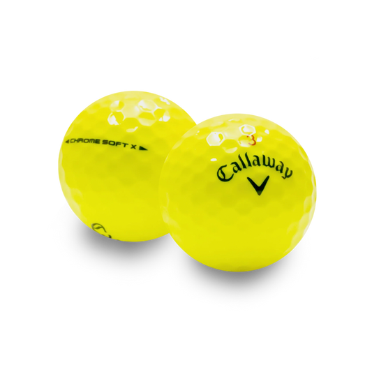 Used Callaway Chrome Soft X Yellow Golf Balls - 1 Dozen