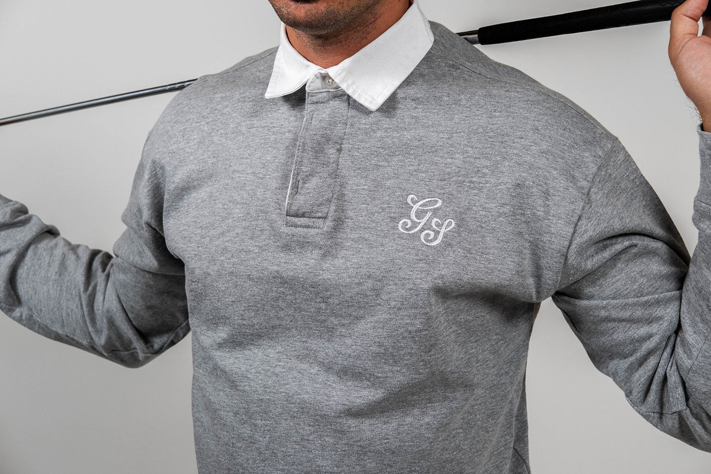 Golf Stuff - Grey Long Sleeve Polo