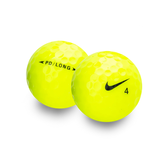 Used Nike PD Long Yellow Golf Balls - 1 Dozen