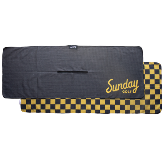 Tailgate Golf Towel | Black & Yellow x4