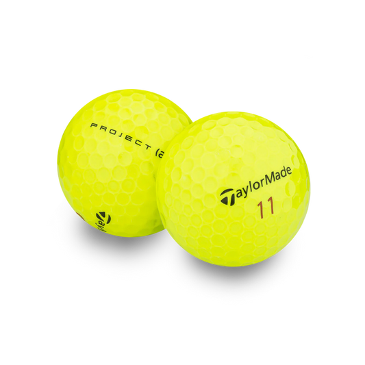 Used TaylorMade Project (a) Yellow Golf Balls - 1 Dozen