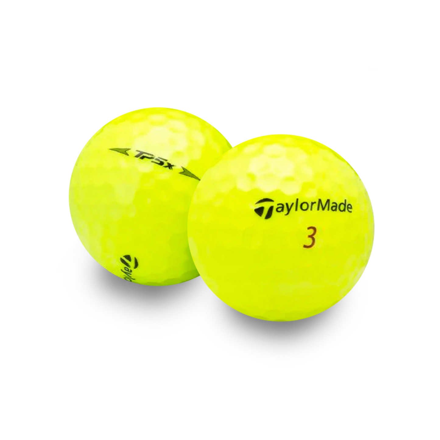 Used TaylorMade TP5x Yellow Golf Balls - 1 Dozen