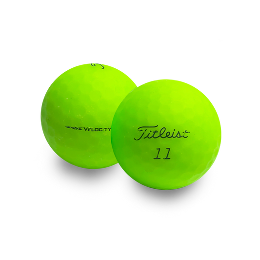 Used Titleist Velocity Matte Green Golf Balls - 1 Dozen