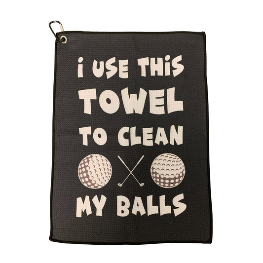 Clean My Balls Golf Towel Funny Gag Gift