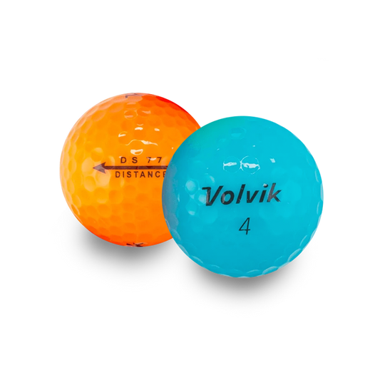 Used Volvik Color Mix Golf Balls - 1 Dozen