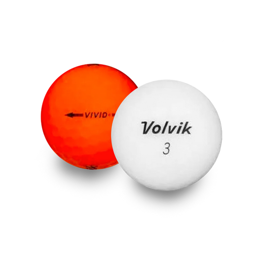 Used Volvik Vivid Color Mix Golf Balls - 1 Dozen