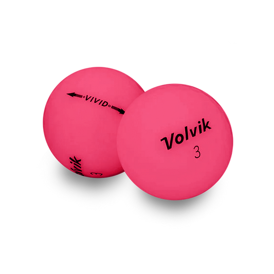 Used Volvik Vivid Pink Golf Balls - 1 Dozen