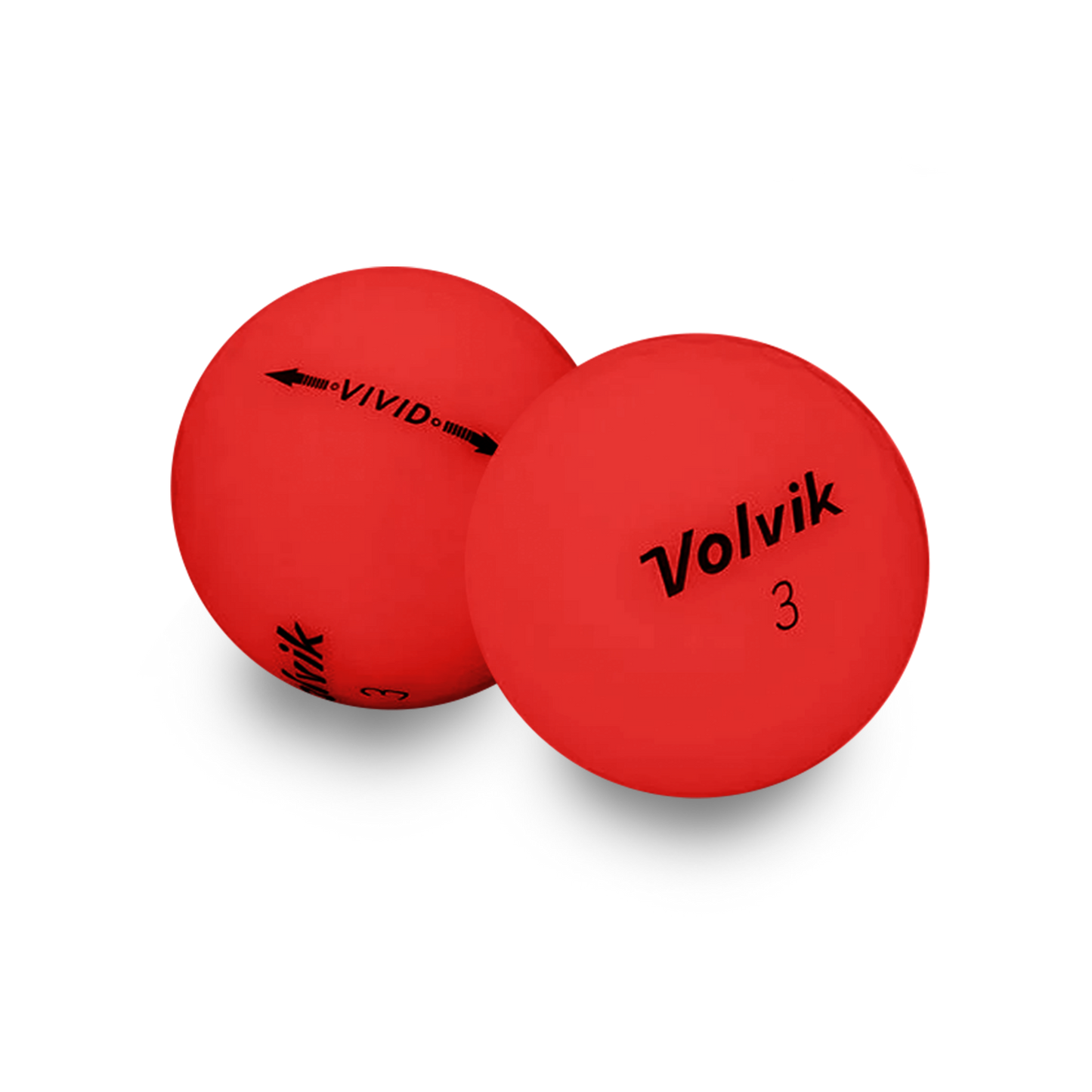 Used Volvik Vivid Red Golf Balls - 1 Dozen