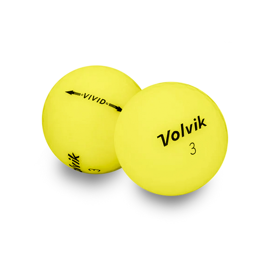 Used Volvik Vivid Yellow Golf Balls - 1 Dozen