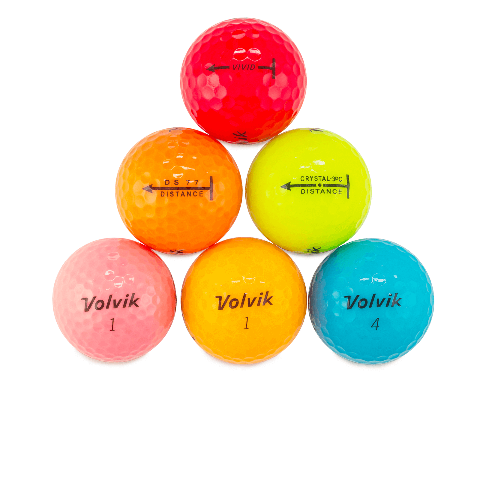 Volvik - Golf factory Balls - Vivid Lite - Assorted Colors - Dozen -